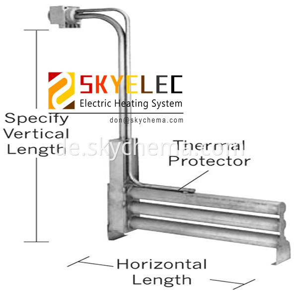 Triple Vertical Stack Metal L Shaped Heaters
